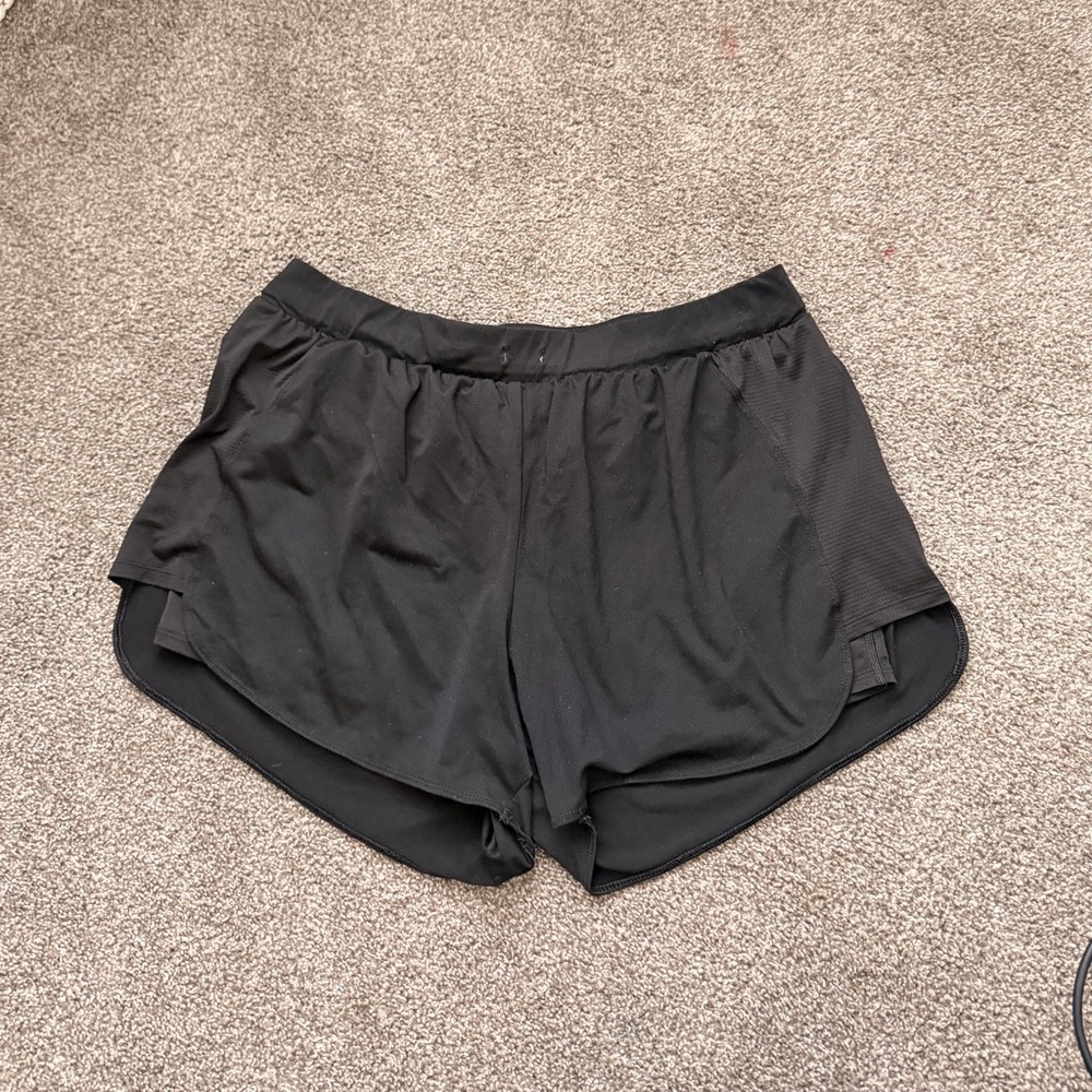 Avia Black Layered Athletic Shorts